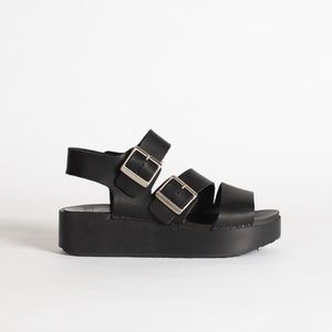 Bryr Black Stack Jesse Clog Sandals - Size 10